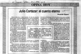 Julio Cortázar, el cuento eterno  [artículo] Ricardo Espoz.