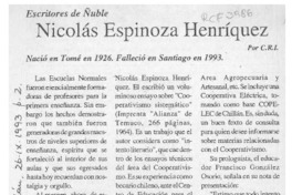 Nicolás Espinoza Henríquez  [artículo] C. R. I.