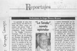 "La senda", novela epistolar  [artículo] Hugo Montes Brunet.