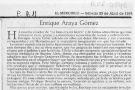 Enrique Araya Gómez  [artículo] Sergio Martínez Baeza.