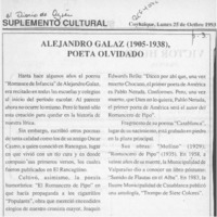 Alejandro Galaz (1905-1938), poeta olvidado  [artículo].
