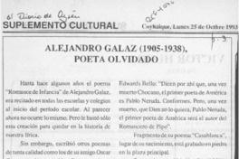 Alejandro Galaz (1905-1938), poeta olvidado  [artículo].