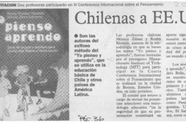 Chilenas a EE. UU.  [artículo].