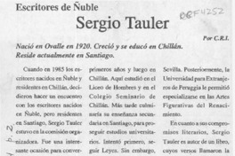 Sergio Tauler  [artículo] C. R. I.