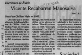 Vicente Recabarren Manosalva  [artículo] C. R. I.