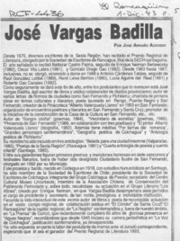 José Vargas Badilla  [artículo] José Arraño Acevedo.