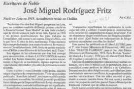José Miguel Rodriguez Fritz  [artículo] C. R. I.