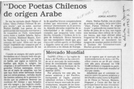 "Doce poetas chilenos de origen árabe"  [artículo] Jorge Agurto.