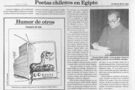 Poetas chilenos en Egipto  [artículo] Marino Muñoz Lagos.