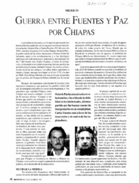 Guerra entre Fuentes y Paz por Chiapas  [artículo].