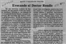 Evocando al doctor Rendic  [artículo] Ketty Farandato Politis.