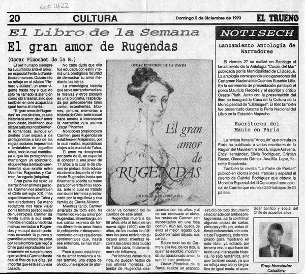El gran amor de Rugendas  [artículo] Ency Hernández Caballero.