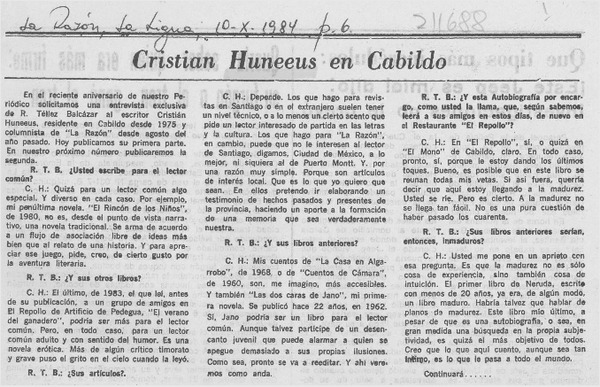 Cristián Huneeus en Cabildo