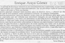 Enrique Araya Gómez  [artículo] Sara Elsaca S.