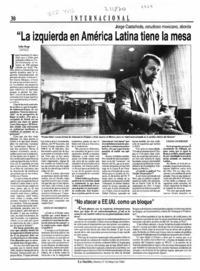 "La izquierda en América Latina tiene la mesa servida para llegar al poder"  [artículo] Carlos Monge.