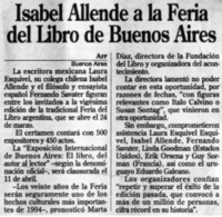 Isabel Allende a la Feria del Libro de Buenos Aires