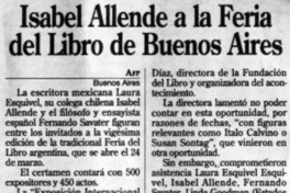 Isabel Allende a la Feria del Libro de Buenos Aires