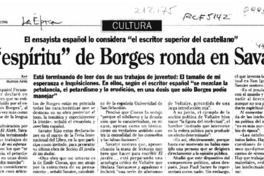 El "Espíritu" de Borges ronda en Savater  [artículo].
