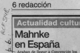 Mahnke en España  [artículo].