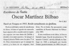 Oscar Martínez Bilbao  [artículo] C. R. I.