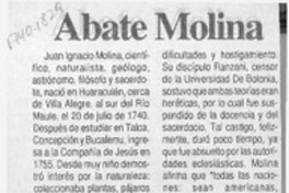 Abate Molina  [artículo] Matías Rafide.
