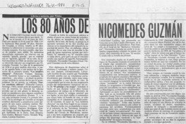 Los 80 años de Nicomedes Guzmán  [artículo] Filebo.
