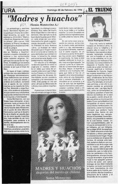 "Madres y huachos"  [artículo] Silvia Rodríguez Bravo.