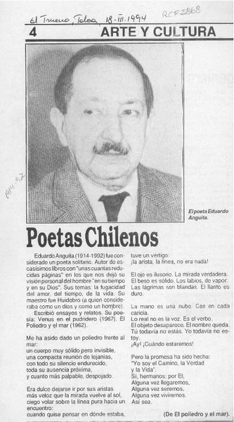 Poetas chilenos  [artículo].