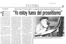 "Yo estoy fuera del proselitismo"  [artículo] María Eugenia Meza.