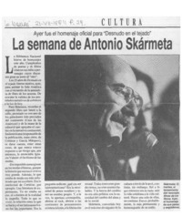 La Semana de Antonio Skármeta  [artículo].