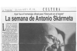 La Semana de Antonio Skármeta  [artículo].