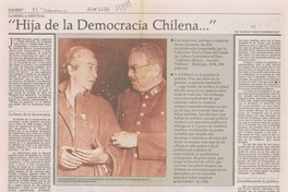 "Hija de la democracia chilena -- "