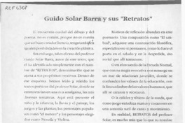 Guido Solar Barra y sus "Retratos"  [artículo].