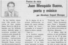 Juan Mesquida Bueno, poeta y músico