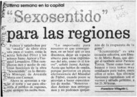 "Sexosentido" para las regiones  [artículo] Francisco Villagrán L.