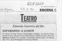 Teatro  [artículo] Eduardo Guerrero del Río.