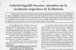 Gabriel Fagnilli Fuentes, miembro de la Academia Argentina de la Historia  [artículo].