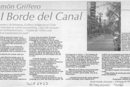 Ramón Griffero al borde del canal  [artículo] Miguel Laborde.