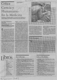 Ciencia y humanismo en la medicina  [artículo] Carlos Quintana V.