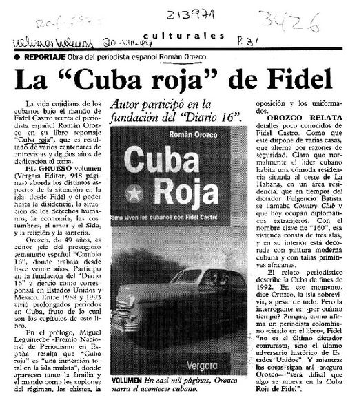 La Cuba roja de Fidel  [artículo].