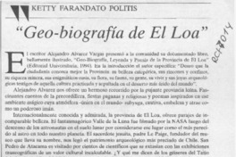"Geo-biografía de El Loa"  [artículo]Ketty Farandato Politis.