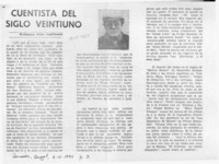 Cuentista del siglo veintiuno  [artículo] Wellington Rojas Valdebenito.