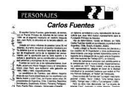 Carlos Fuentes  [artículo].
