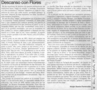 Descanso con Flores  [artículo] Sergio ramón Fuentealba.