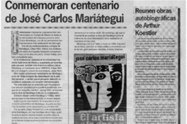 Conmemoran centenario de José Carlos Mariátegui.