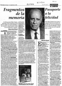 Fragmentos de la memoria  [artículo] Miguel García-Posada.