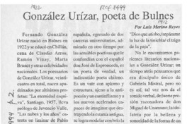 González Urízar, poeta de Bulnes  [artículo] Luis Merino Reyes.