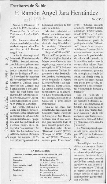F. Ramón Angel Jara Hernández  [artículo] C R. I.