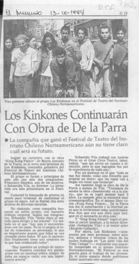 Los Kinkones continuarán con obra de De la Parra  [artículo].