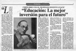 "Educación, la mejor inversión para el futuro"